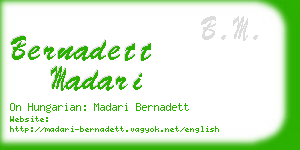 bernadett madari business card